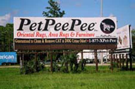 Billboard display on 441 in Hillsboro PetPeePee company 1999